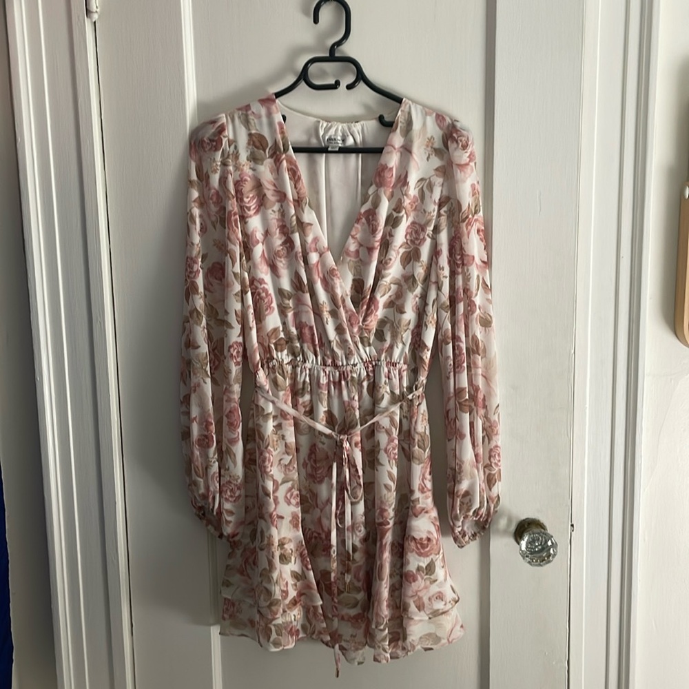 Long sleeve, lower cut dress